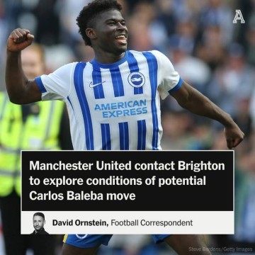 好腰难买TA:曼联已询问21岁巴莱巴情况,但布莱顿不想卖